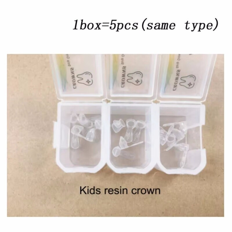 5 Pcs/Box Dental Resin Primary Kids Strip Crown Form-Pedo Kids Anterior Crowns