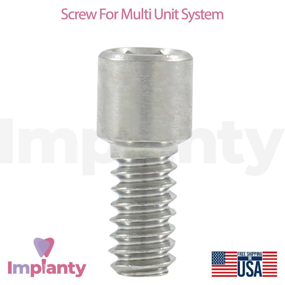 10 Titanium Screw Straight & Angled Multi Unit Conical Connection Internal Hex