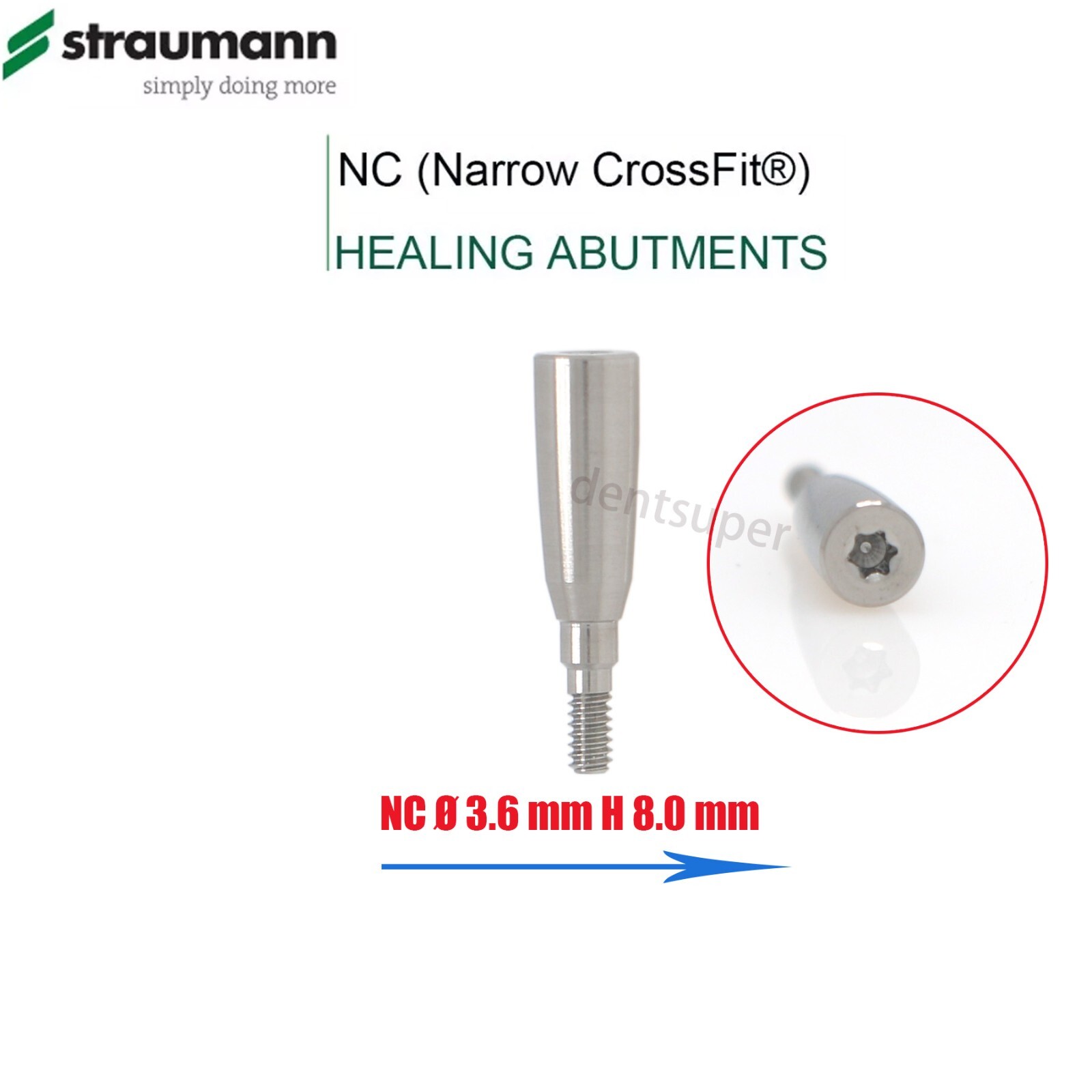Straumann NC/RC Healing Abutment Closure Cap Scan Body Analog Impression Coping