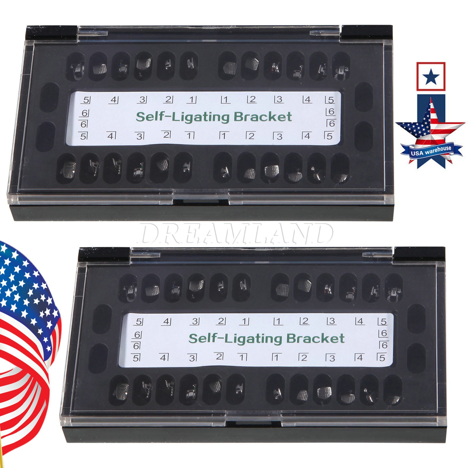 10 Packs Dental Orthodontic Bracket Braces Ceramic MBT 022 with 3-4-5 Hooks