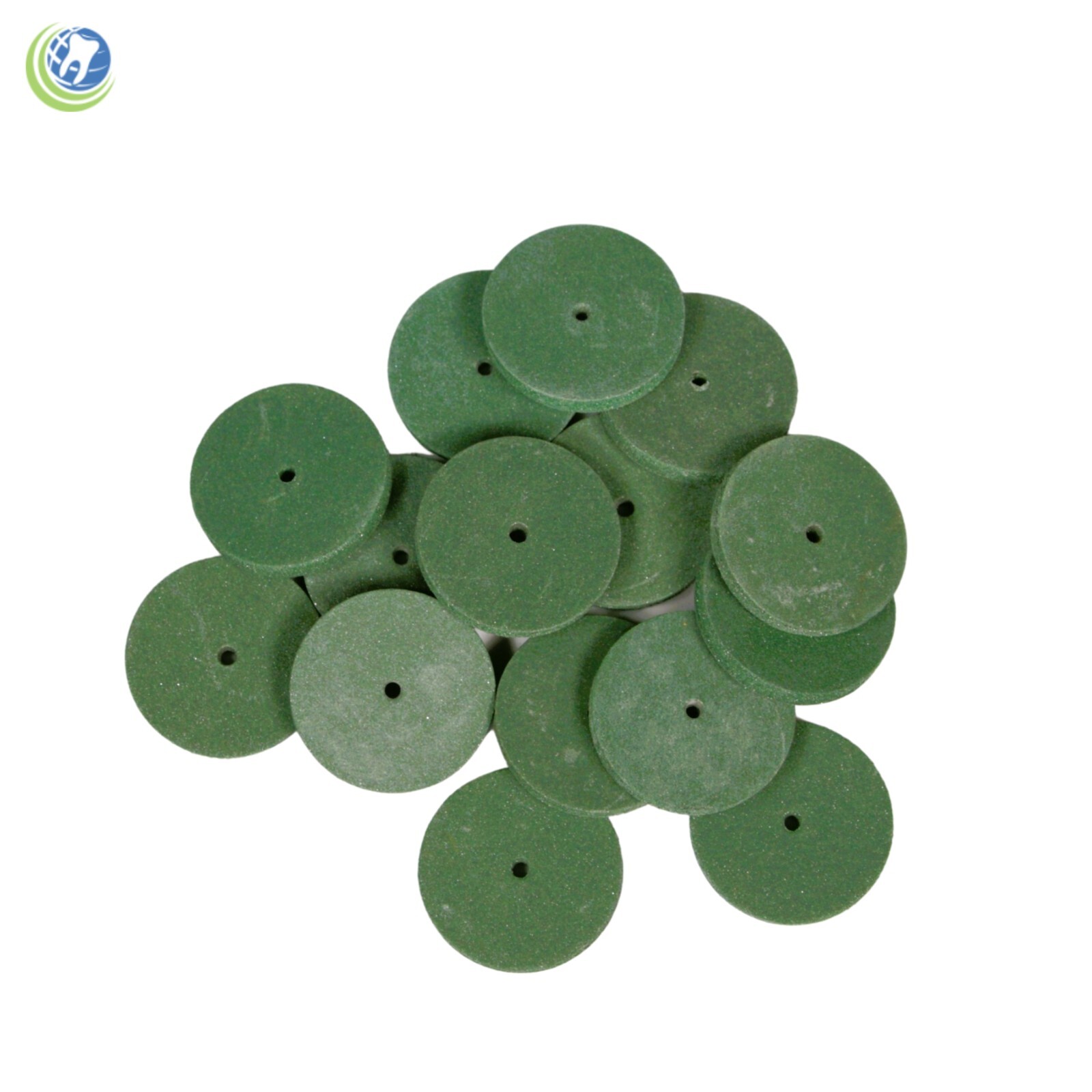 DENTAL LAB SILICONE FINISHING POLISHING RUBBER WHEEL 7/8″ X 1/8″ GREEN 100/BOX