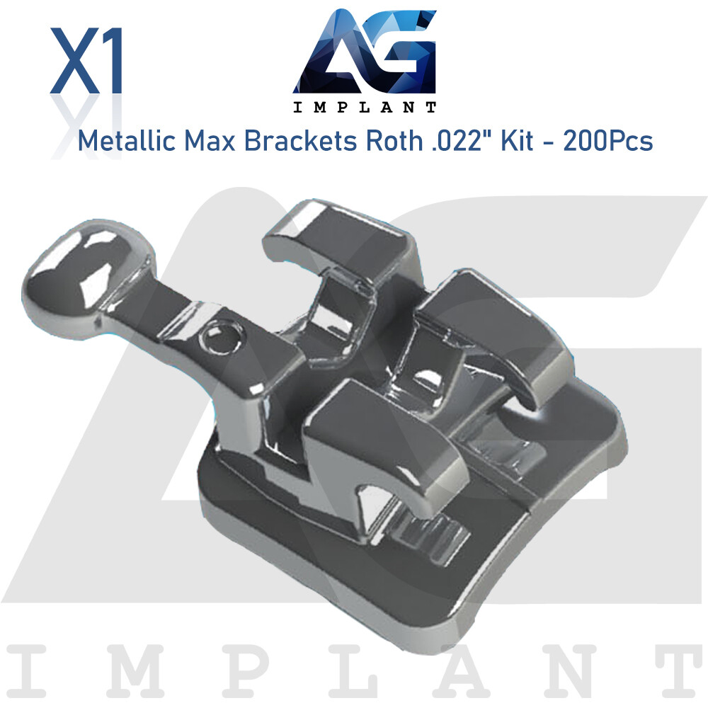 Metallic Max Brackets Roth .022″ Slot Kit 200pcs Braces Orthodontic