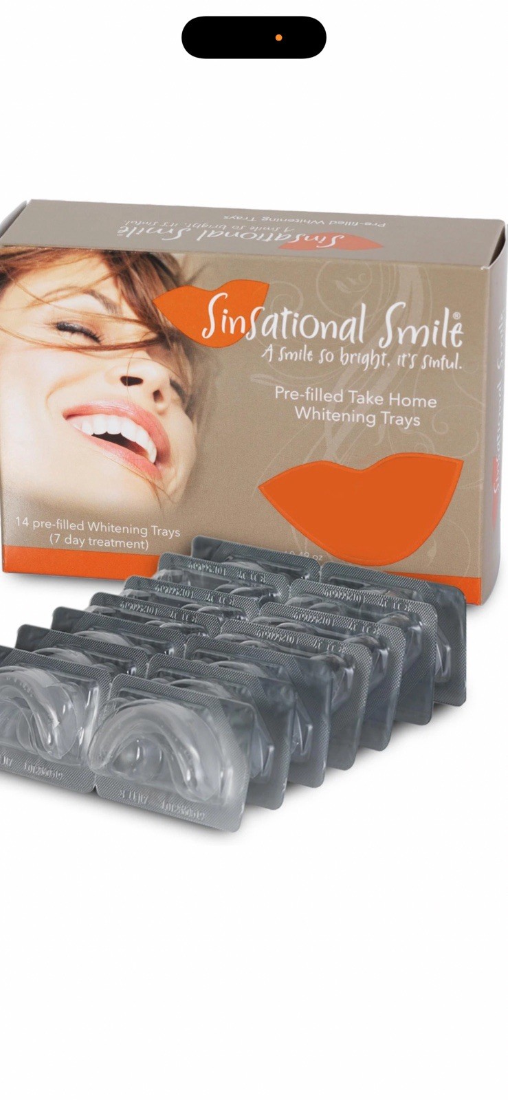 Sinsational Smile Pre-Filled Teeth Whitening Trays, 0.04 Fl Oz (Pack of 14)