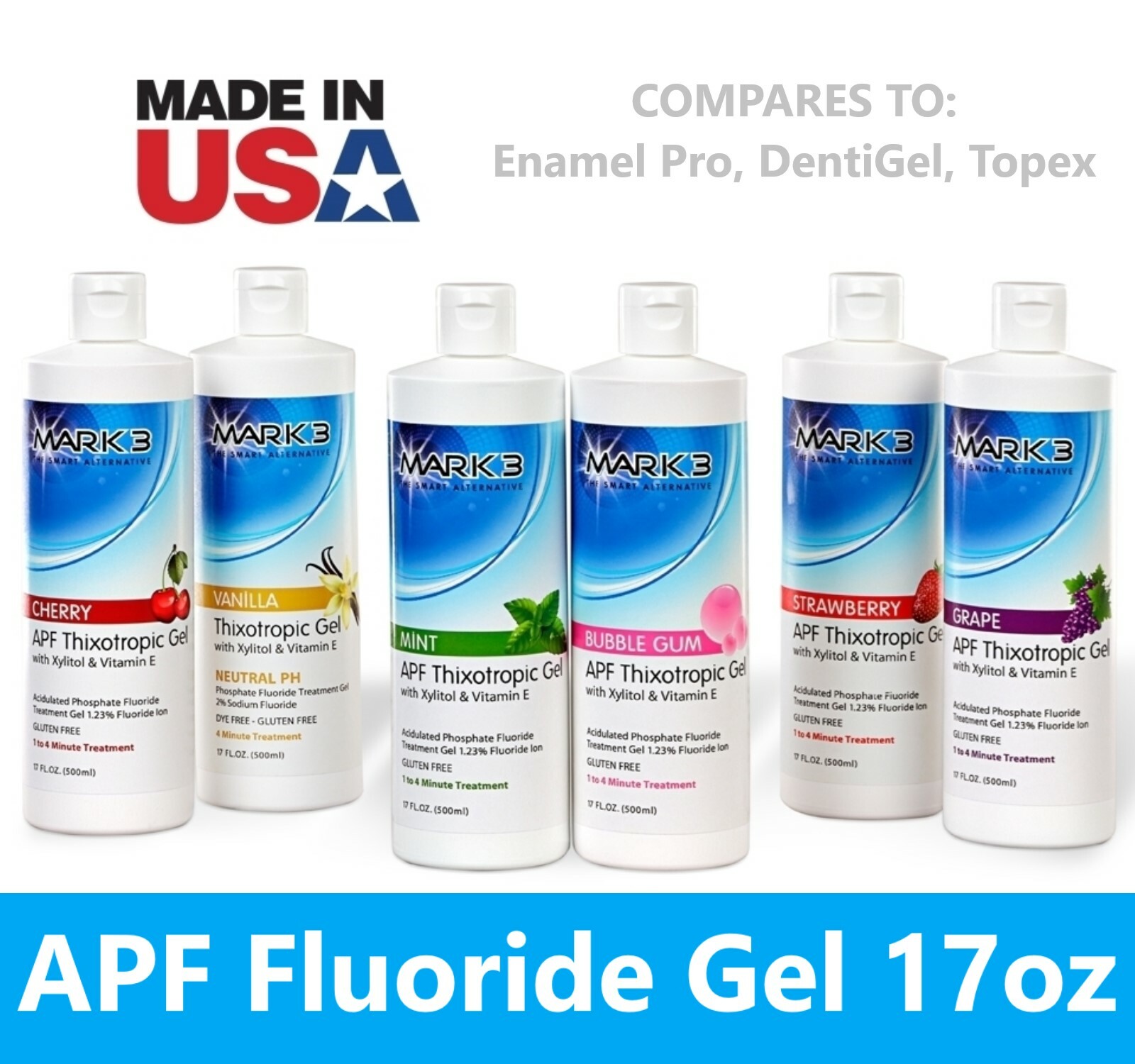 10/Pk – Fluoride Gel 60 Second 17 Oz 1.23% APF, Exp: 08/2026, Made in USA