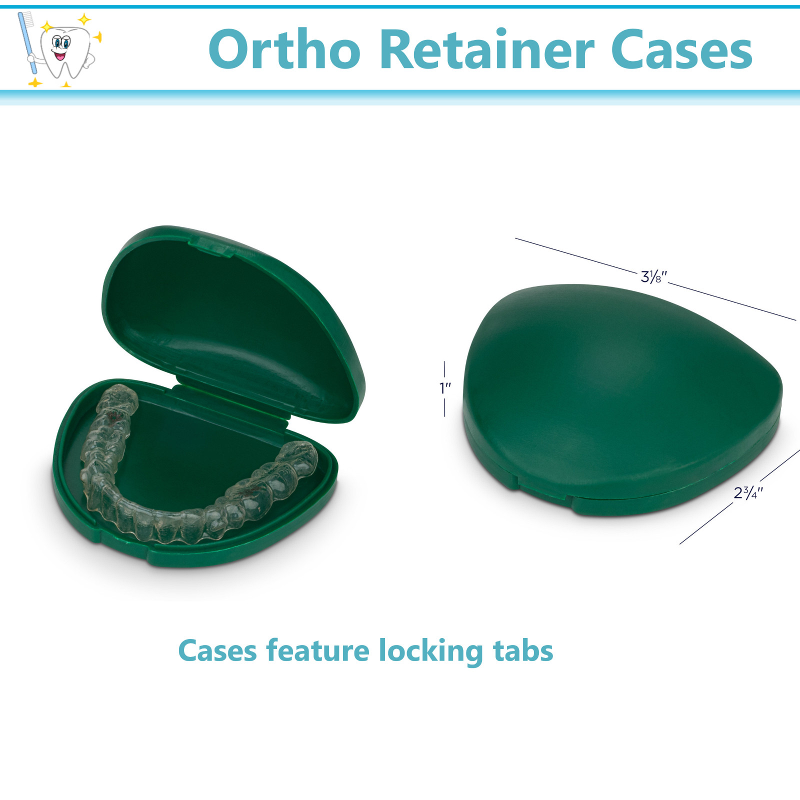Dental Denture Box Storage Case – 1 1/’4 Deep Ortho Retainer Box Appliance Cases