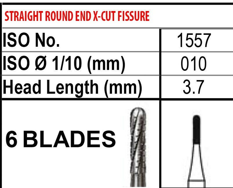 Kerr FG1557 Carbide Burs Bur FG #1557 Friction Grip Made Canada (100-10)PK