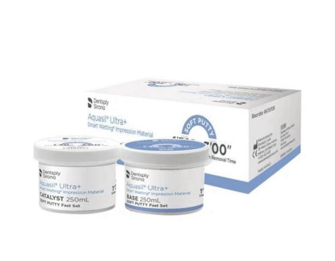 Dentsply 678708 Aquasil Ultra+ Soft VPS Dental Putty Fast Set 2/Pk 250 mL