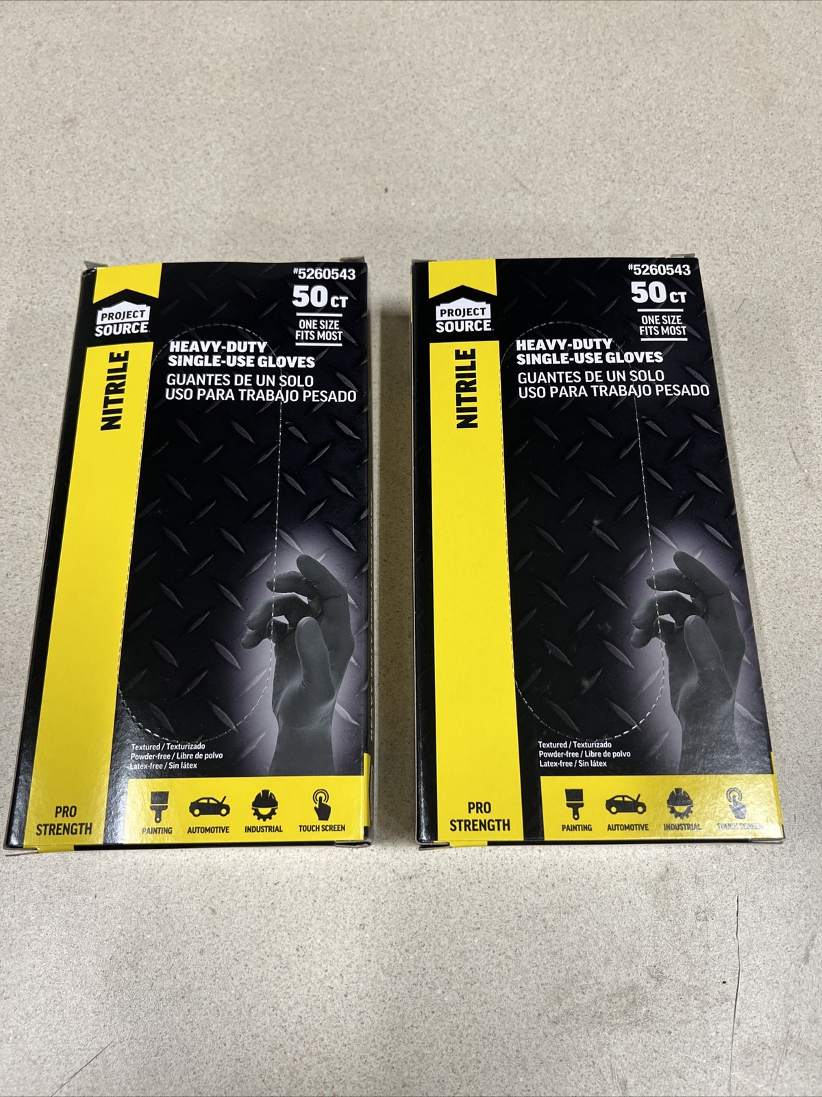 Project Source 50-Count Nitrile Disposable Cleaning Gloves 2-PACK (100 GLOVES)