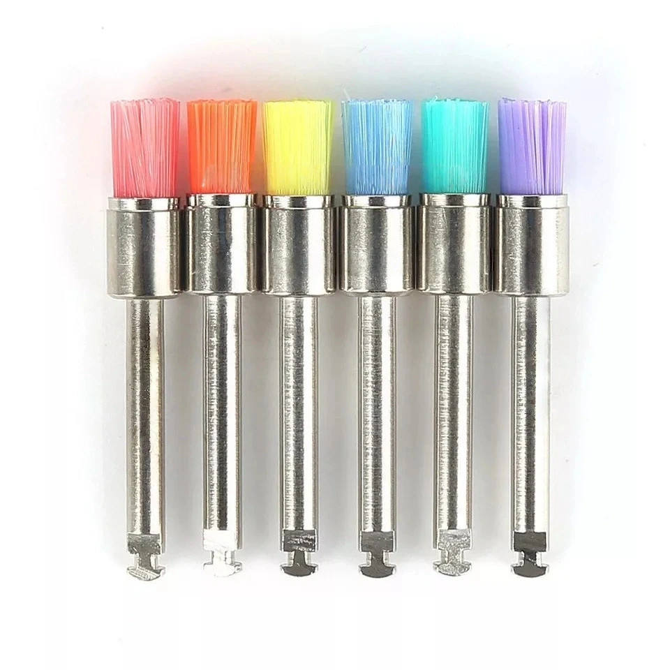 100pcs/box Dental Polishing Prophy Prophylaxis Brush Nylon RA Latch Type Bristle