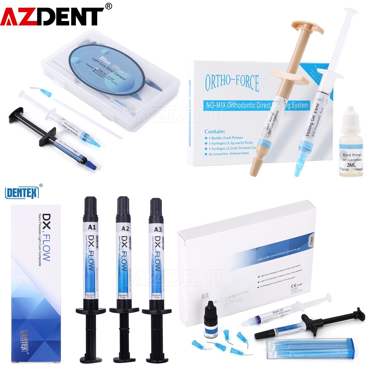 Dental Orthodontic Light Cure Adhesive Resin Bonding Curing Paste Medium Flow