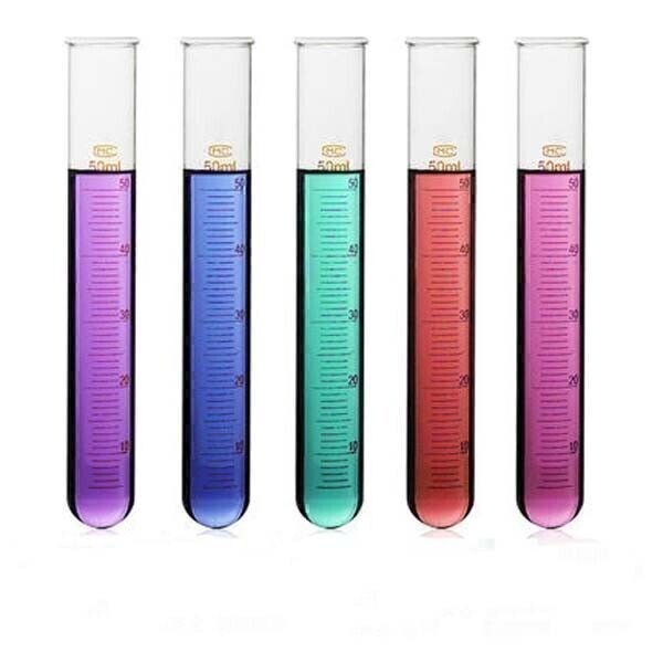 Physical laboratory test tube Borosilicate Glassware 3-10pcs organic 5-100ml
