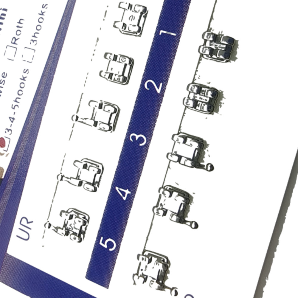 20pc/Kit Dental Orthodontic Bracket Braces MIM Mini Edgewise .022 Hooks 3-4-5