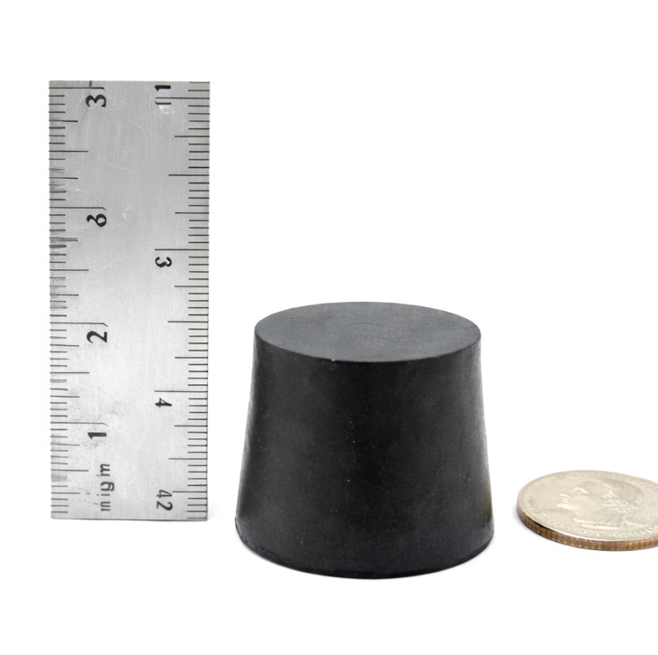 1 1/4″ Solid Black Rubber Stoppers Tapered Plug Bung Plug Various Pack Sizes