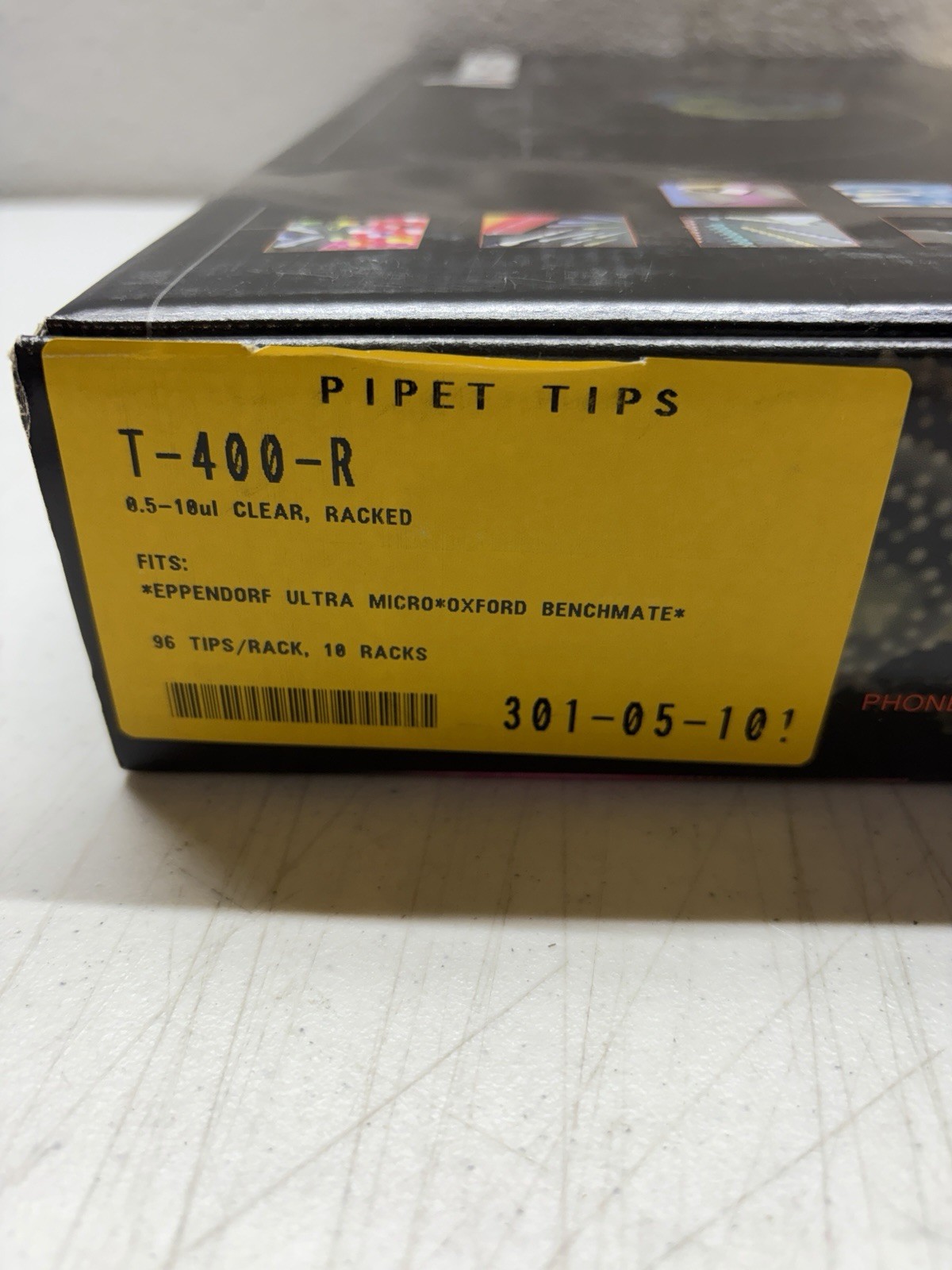 Axygen Pipet Tips 0.5-10ul 10 Racks 96 Tips Each T-400-R Clear New 960 Total