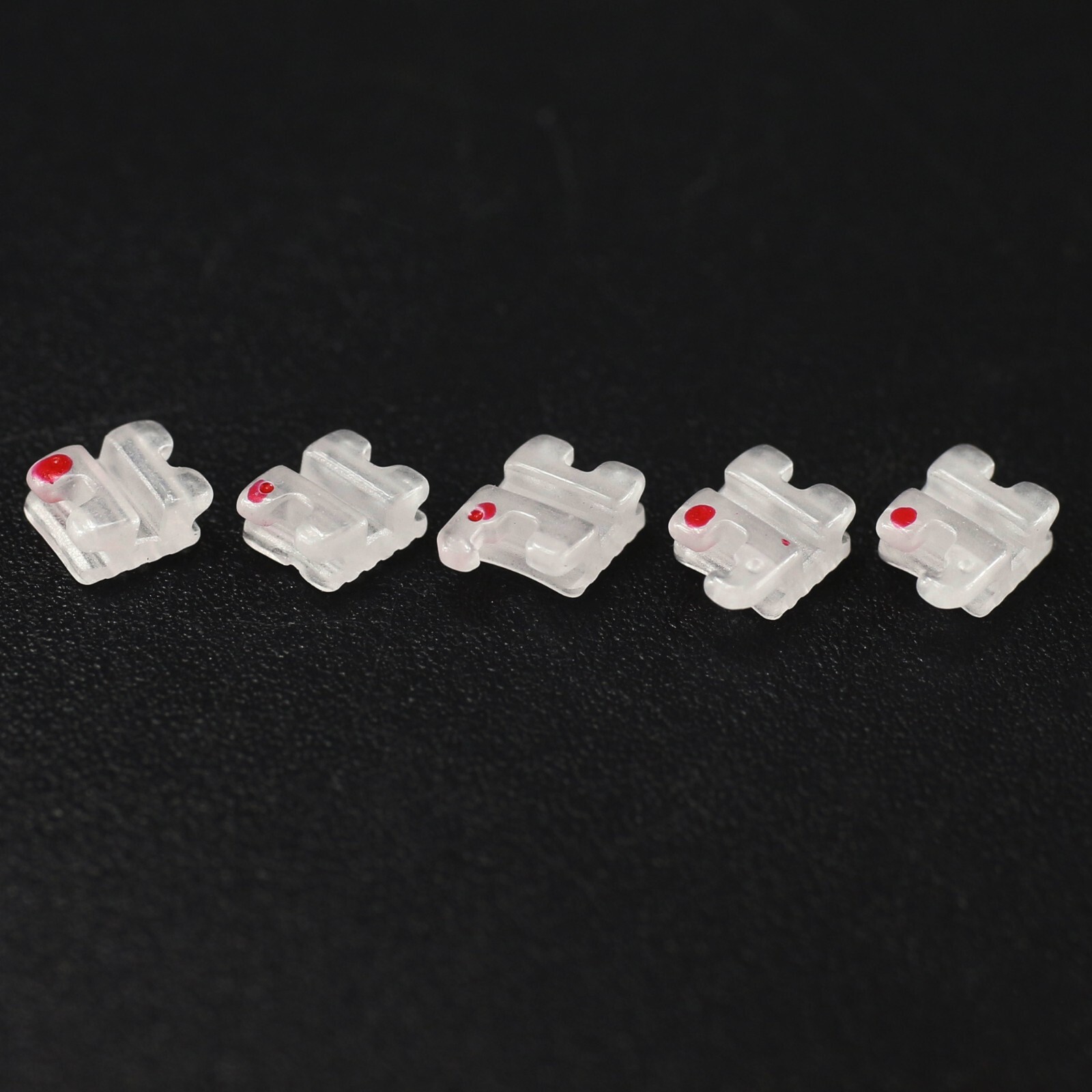 Dental Orthodontic Ceramic Brackets Self Ligating Braces Clear Sapphire Roth MBT