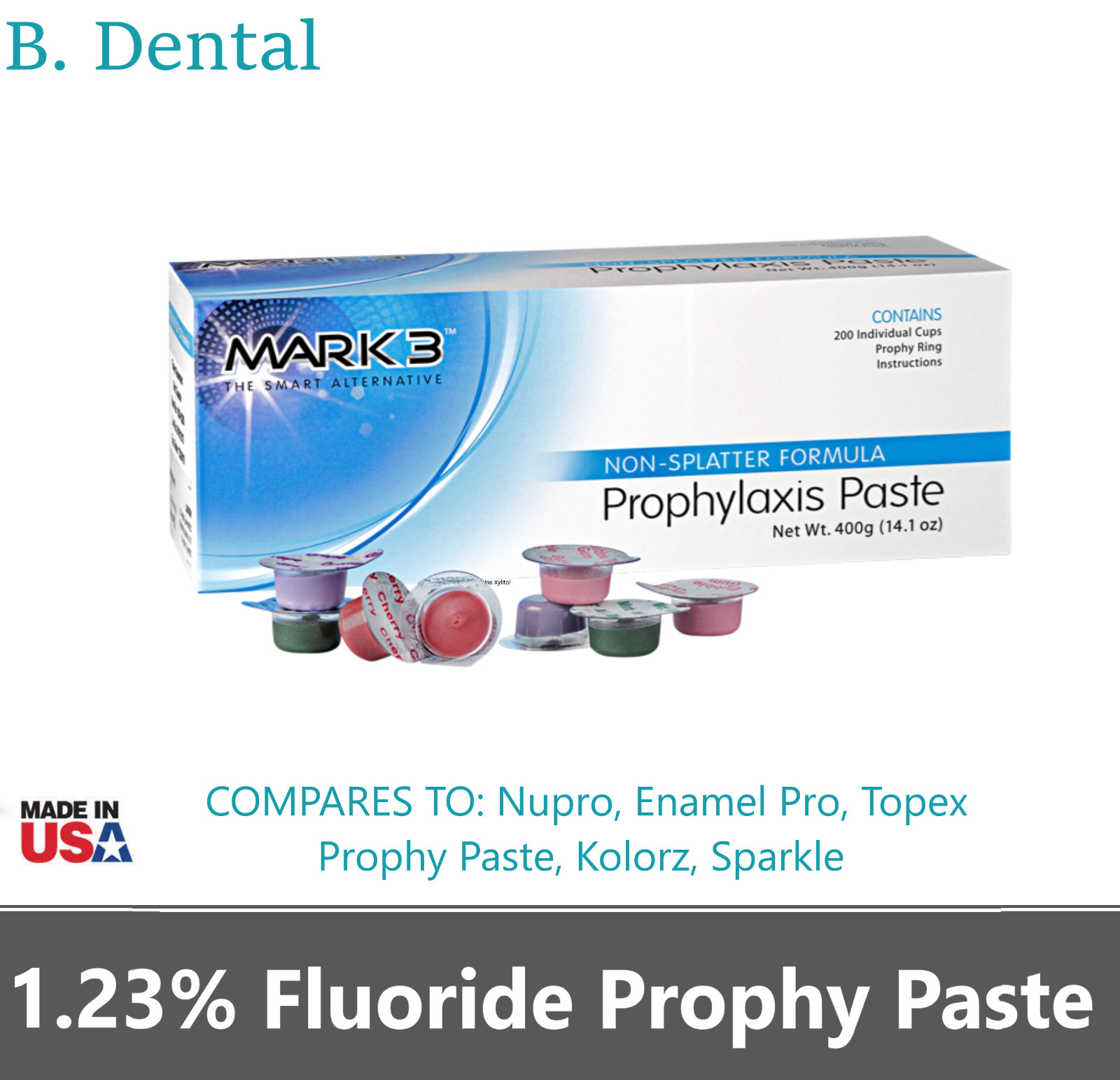 Prophy Paste Dental Prophylaxis Coarse Medium Fine Extra X-Coars up to 2000 cups