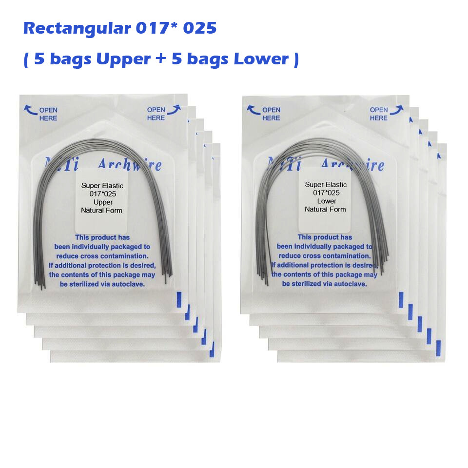 100PCS Arch Wire Orthodontic Niti Natural Ovoid Form Arches Round Rectangular