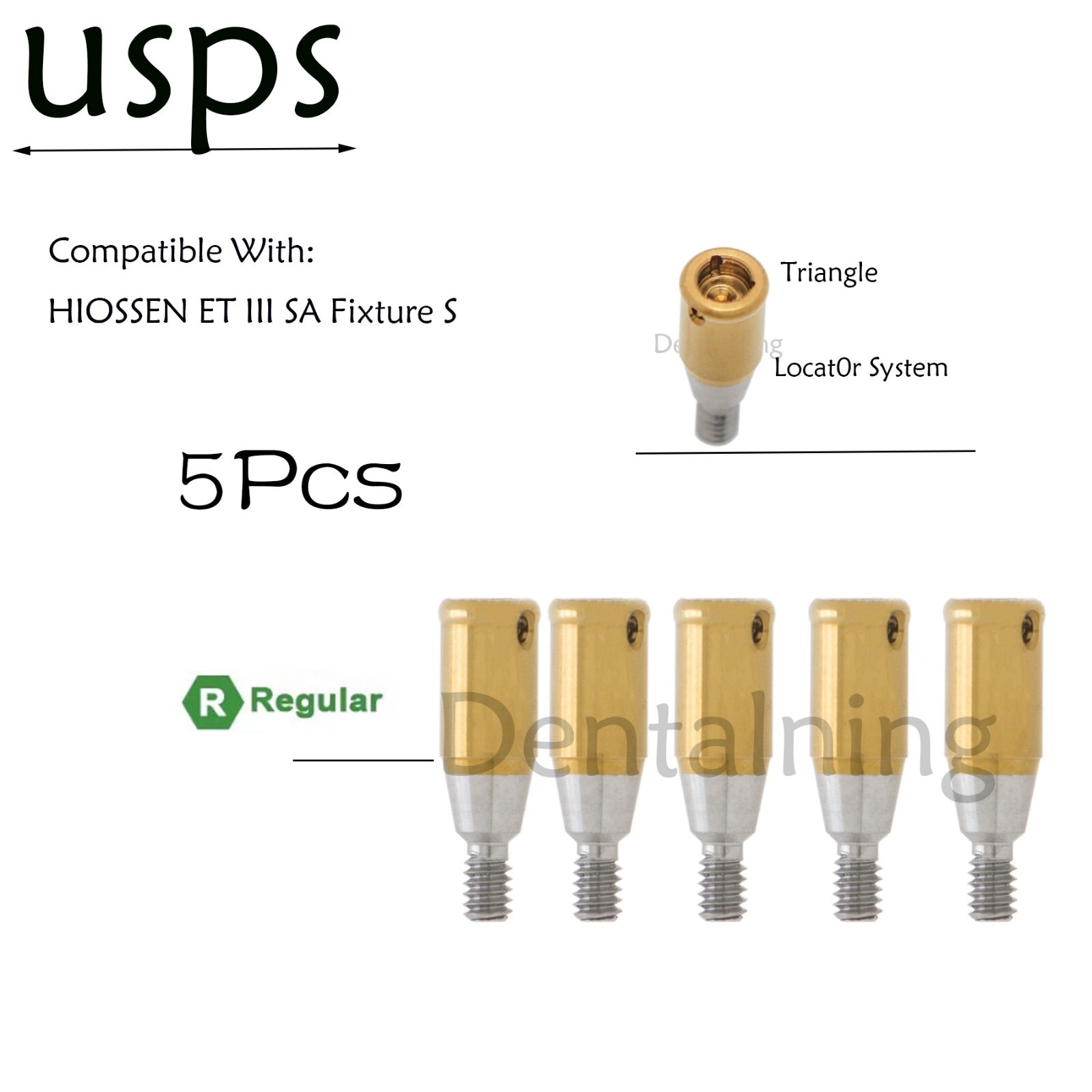 US Hiossen overdenture locator abutment Regular 3.7mm Fits 3/4/5.0mm