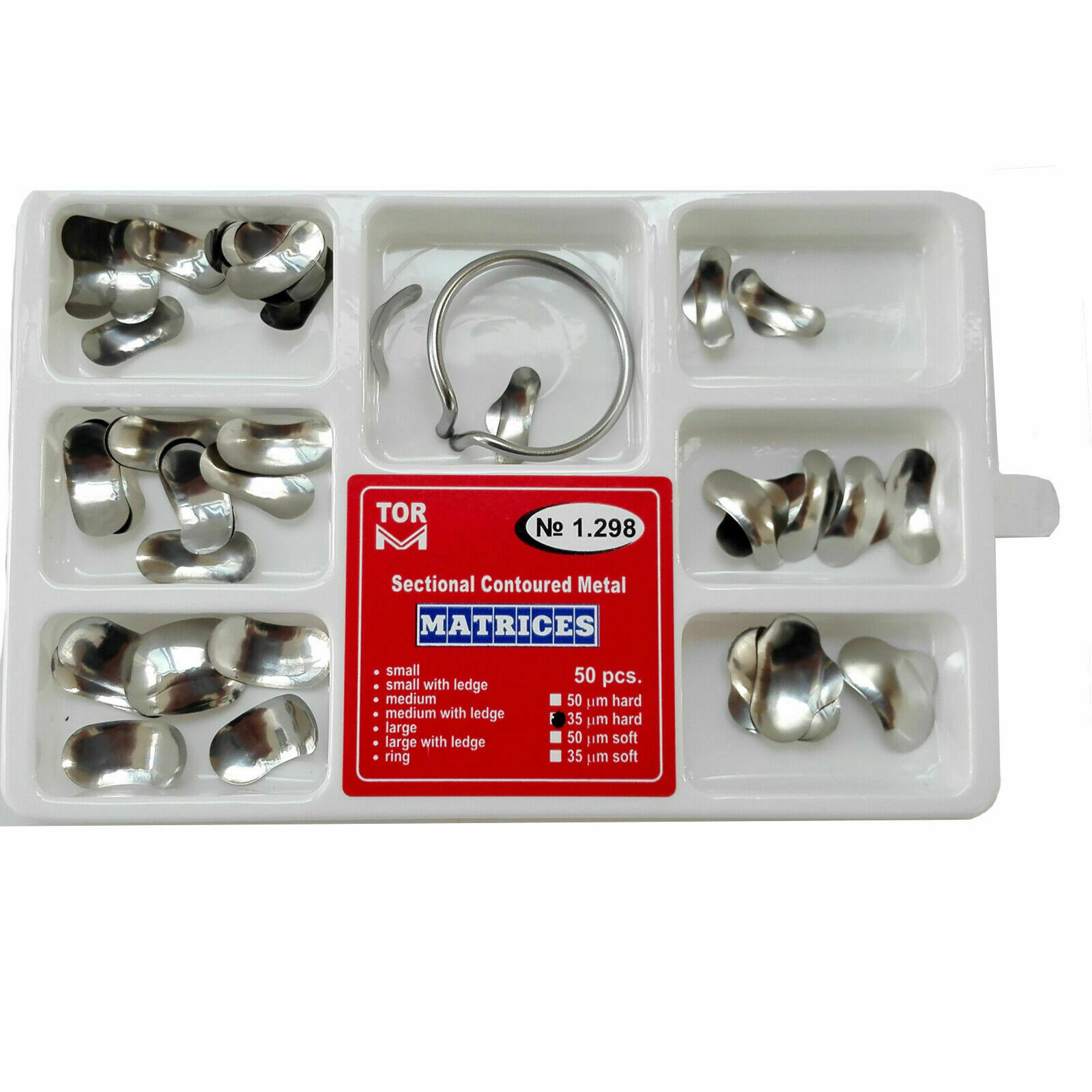 Dental TOR VM Matrices Metal Sectional Contoured Matrix Assortment 35μm/Hard