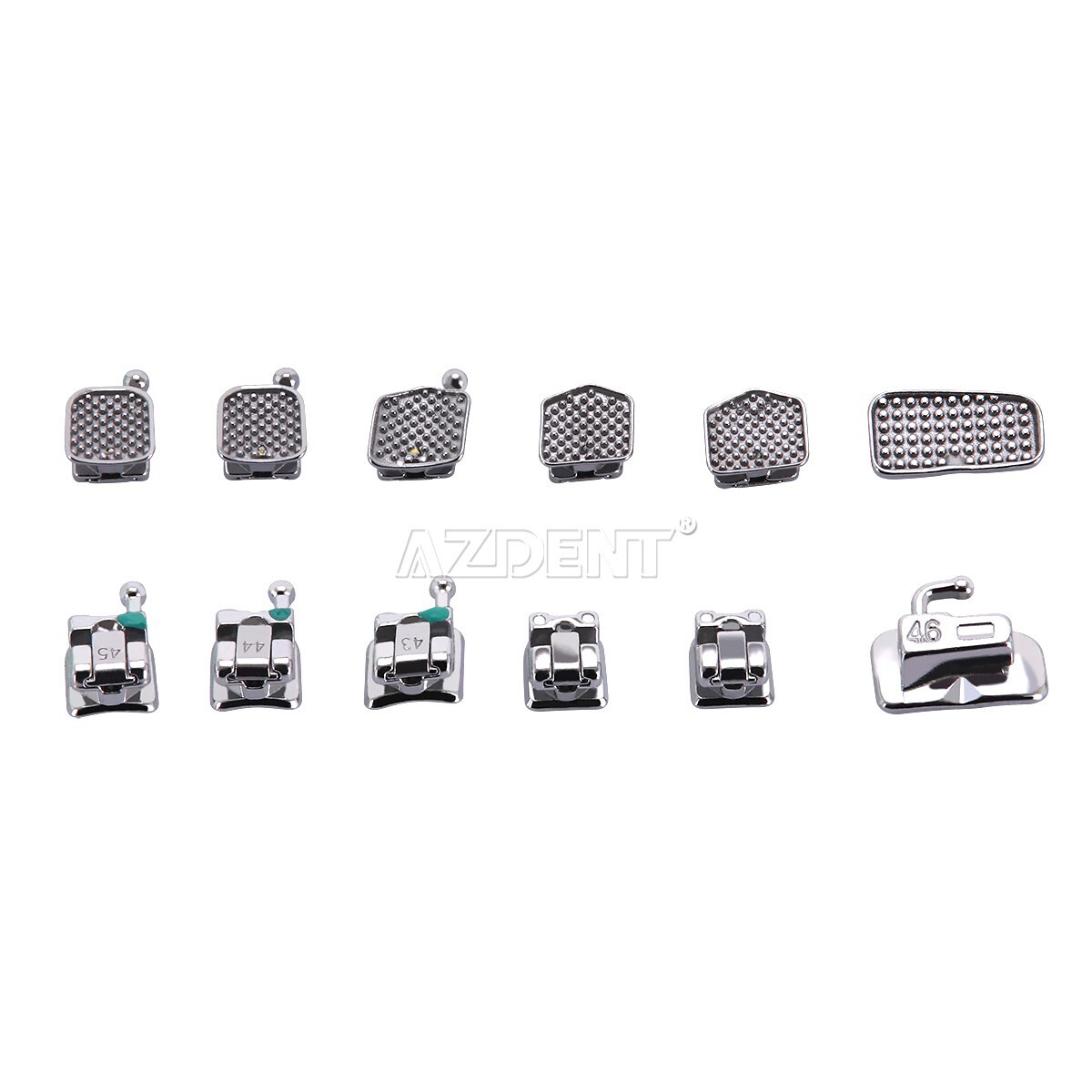Dental Orthodontic Brackets Braces MIM Monoblock Mini Roth/MBT .022″ Hooks 345