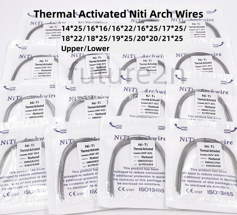Dental Orthodontic Thermal Activated Archwires Niti Arch Wire Ovoid Natural Form