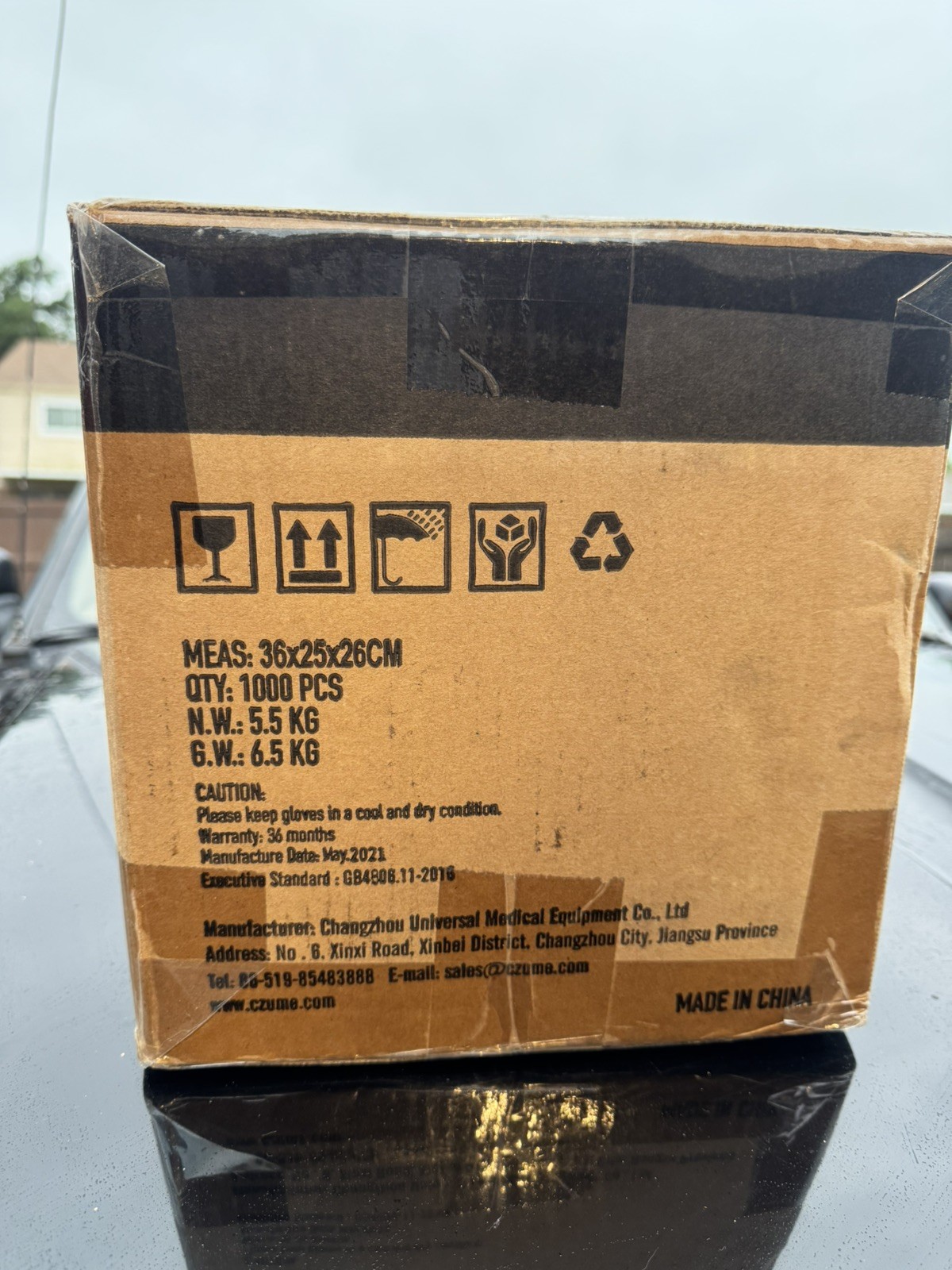 Gloves Nitrile Rubber Large Black 10 boxes of 1000 pieces