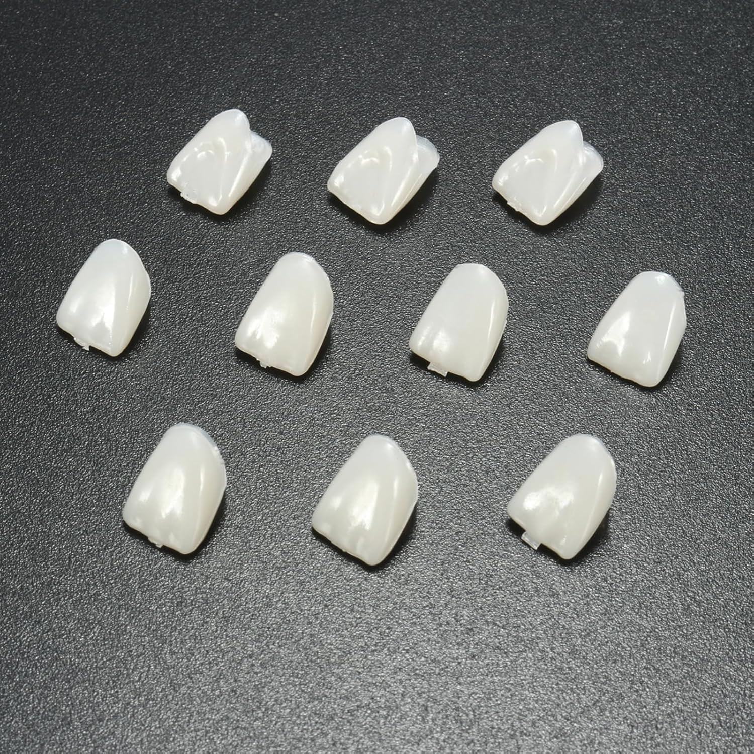 120 Pieces Fake Tooth Cap Crown Front Teeth with Tooth Repair Thermal Beads Cap