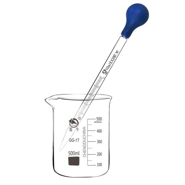 Graduated Dropper 1-10PCS lab glassware Rubber Cap Pipette 1-10ml Laboratory