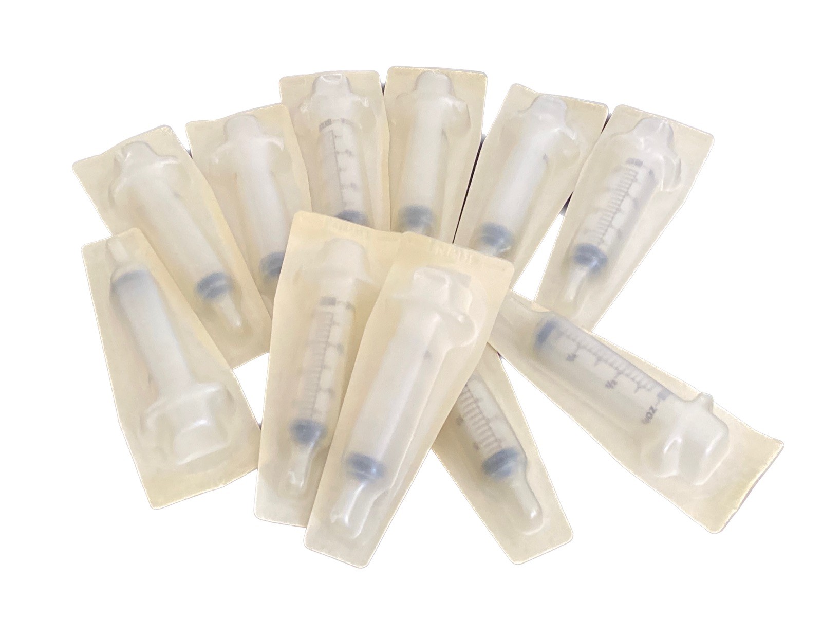 (Lot of 11) Plastic 20mL Disposable Luer-Lok Tip Plastic Single-Use Syringes