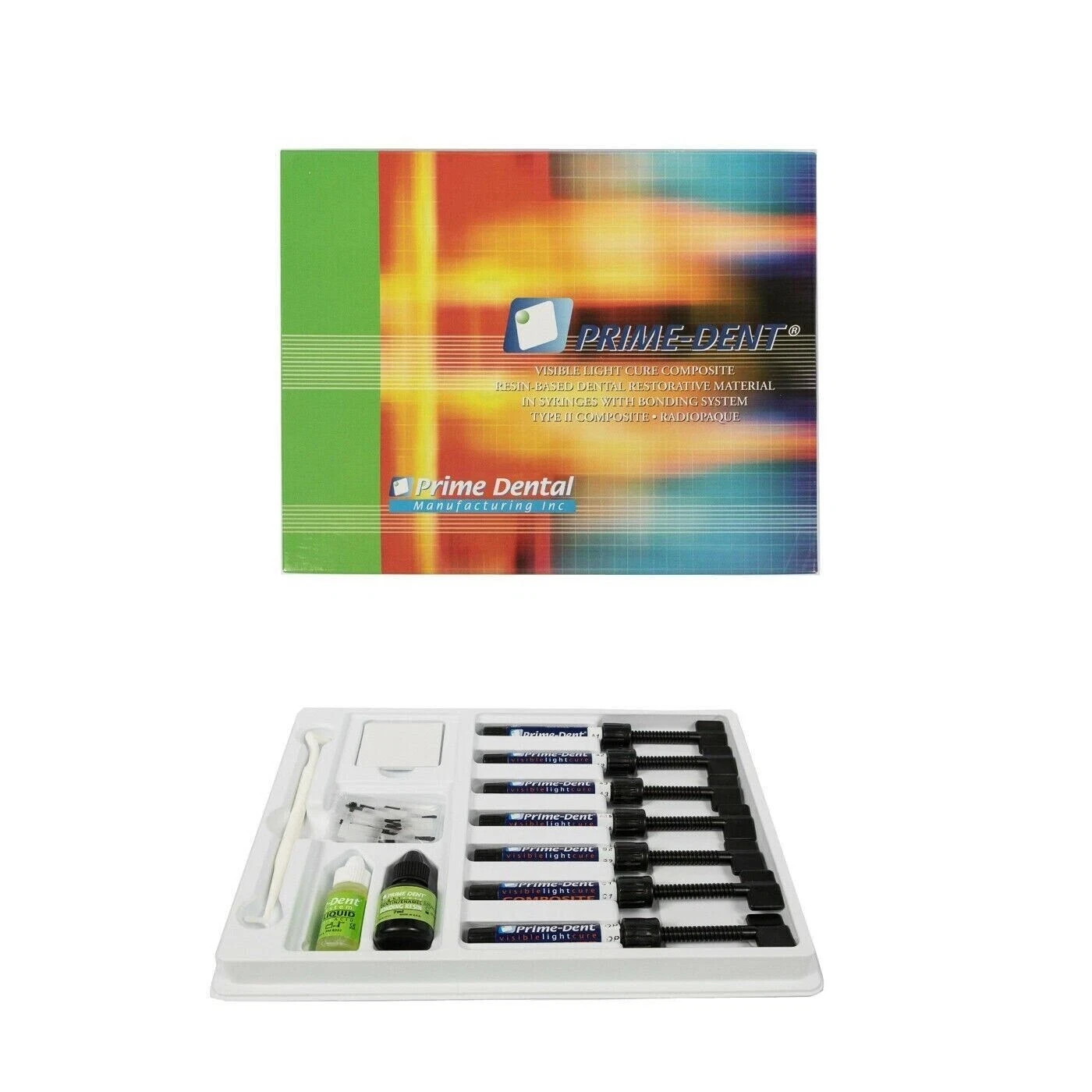 Prime Dent Hybrid Composite VLC Resin Based Restorative 7 Syr Dental Kit