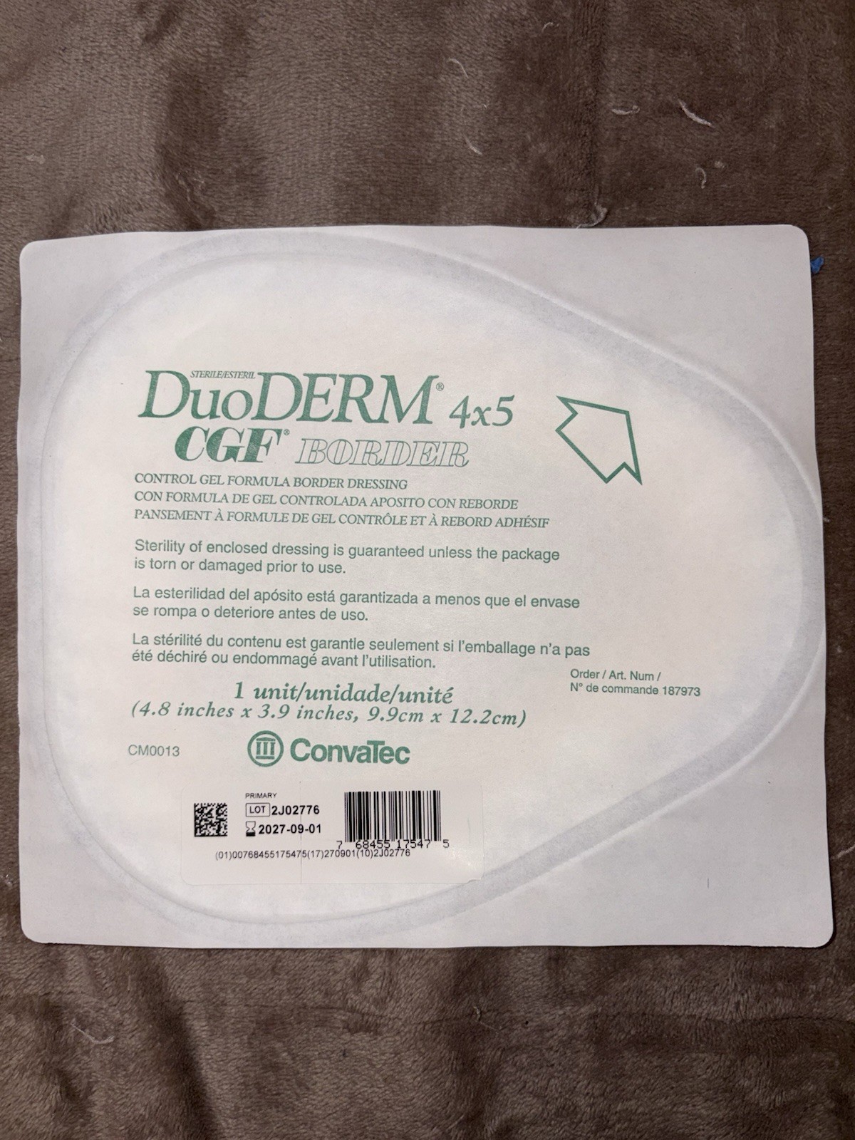3× DuoDERM 4×5 CGF Border Dressing Exp 09/2027 – 4×5 Gel Formula Lot