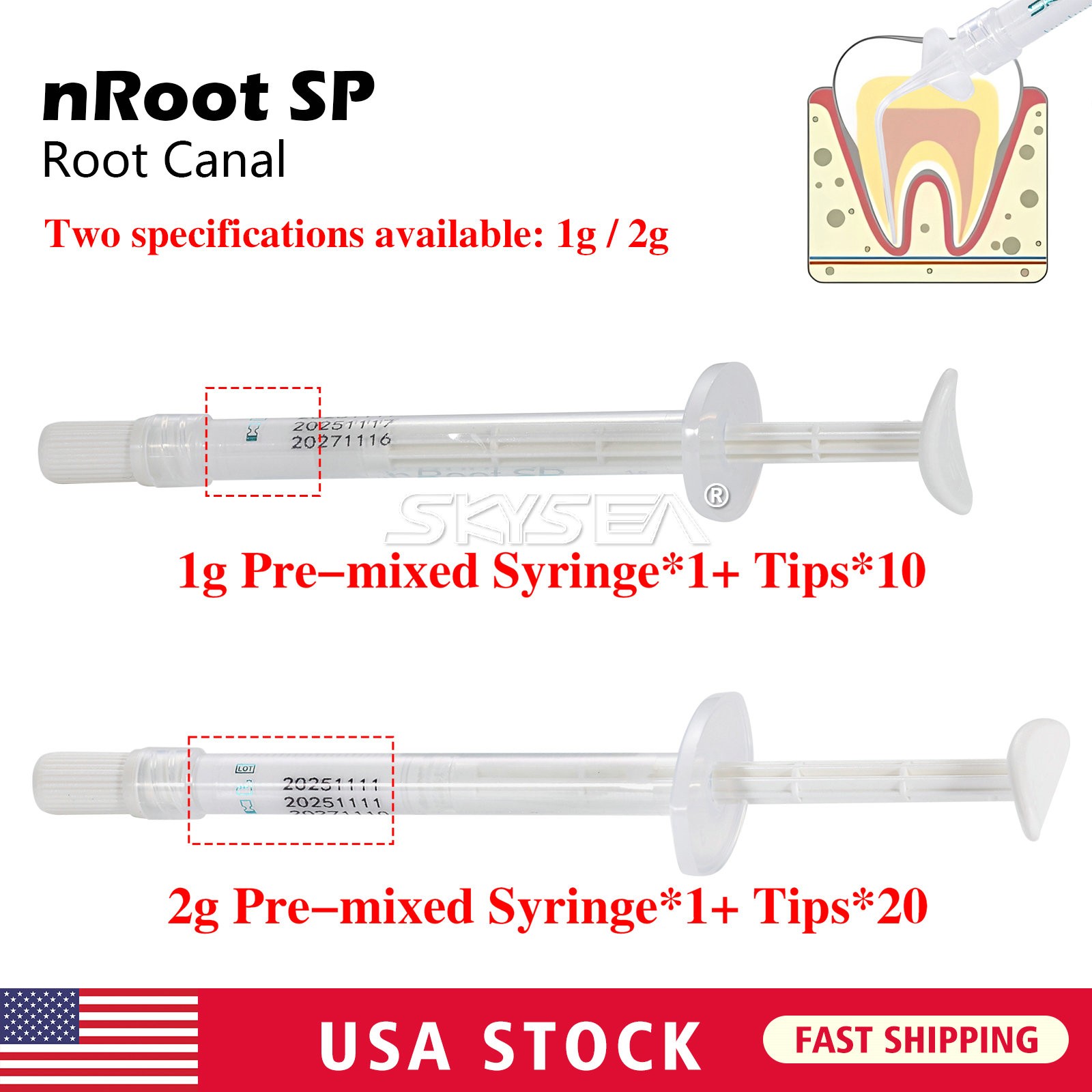 Dental root canal endofill bioceramic sealer/Root canal bioceramic sealer SP dk