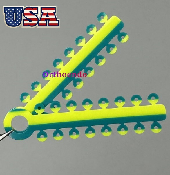 1 Bag Dental Orthodontic Elastic Ligature Ties Rubber Bands Single/Double Colors