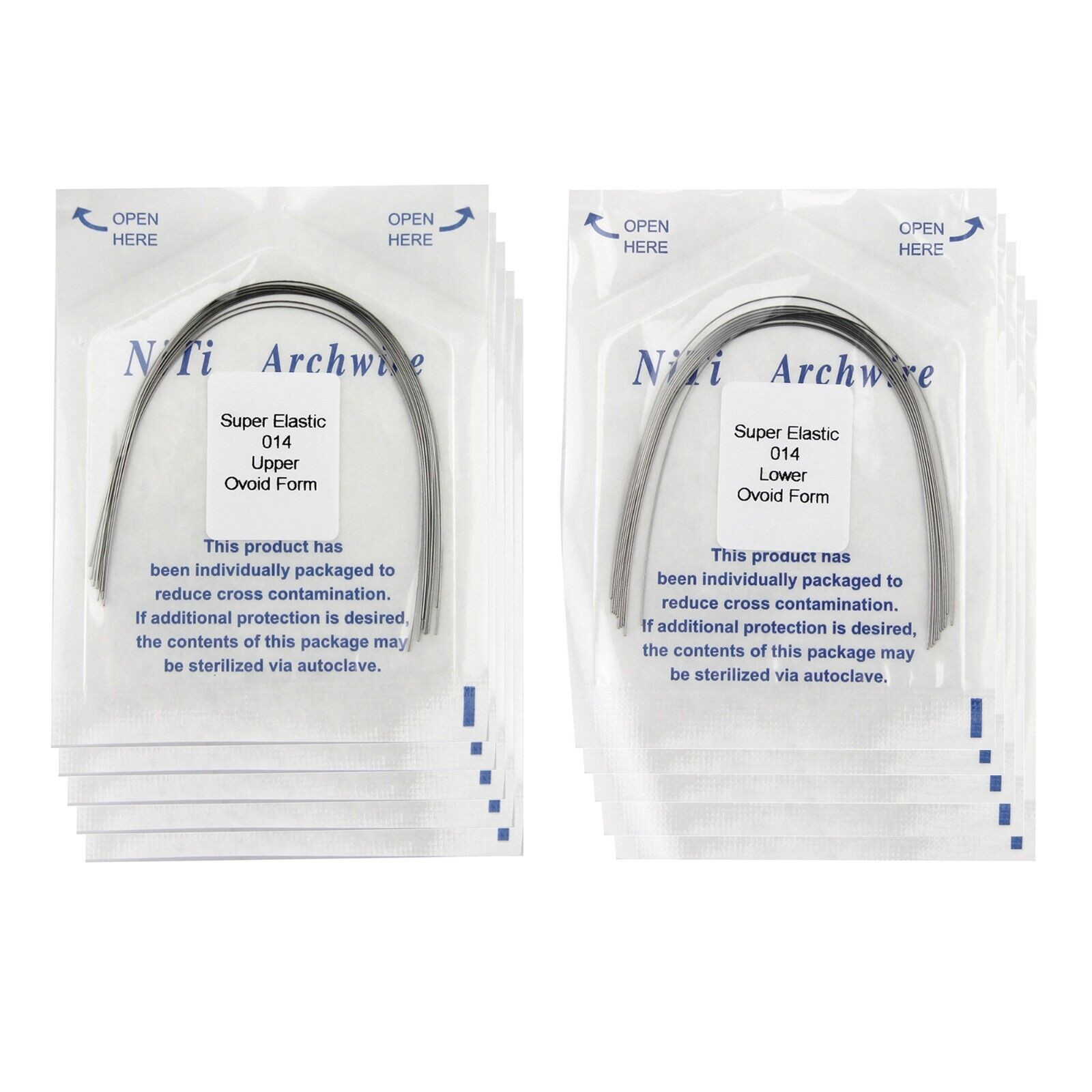 Dental Orthodontic Arch wire Ligature Ties Niti Elastic Ovoid Form Rubber Bands