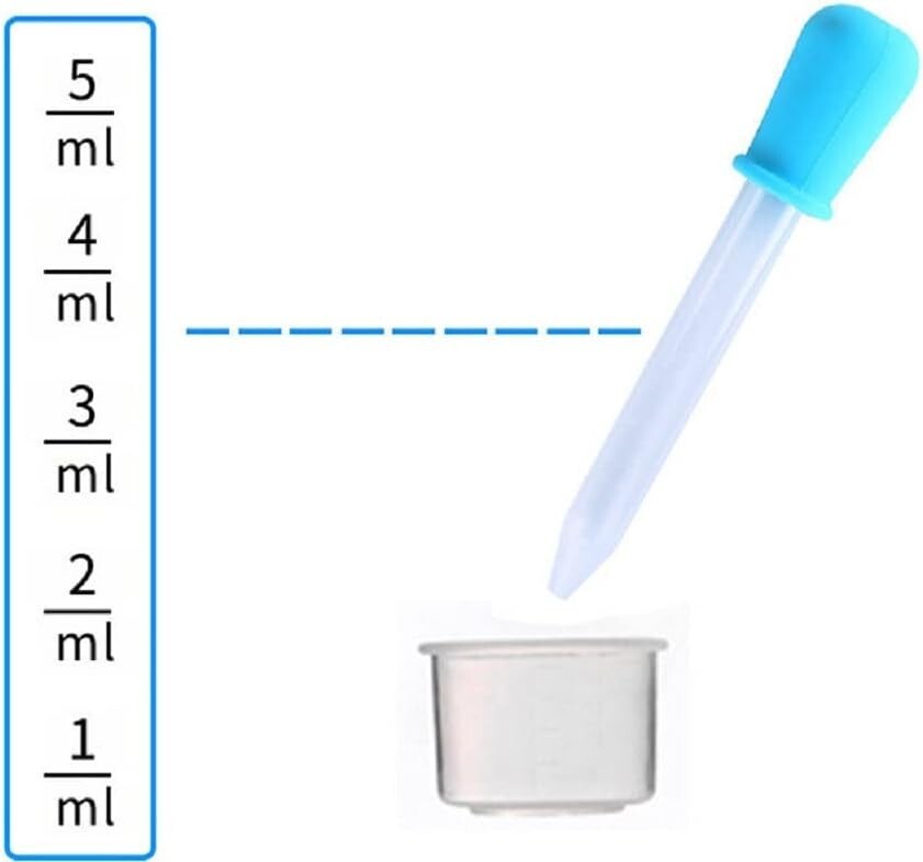 5Ml Liquid Droppers Medicine Silicone and Plastic Pipettes Eye Dropper with Bulb
