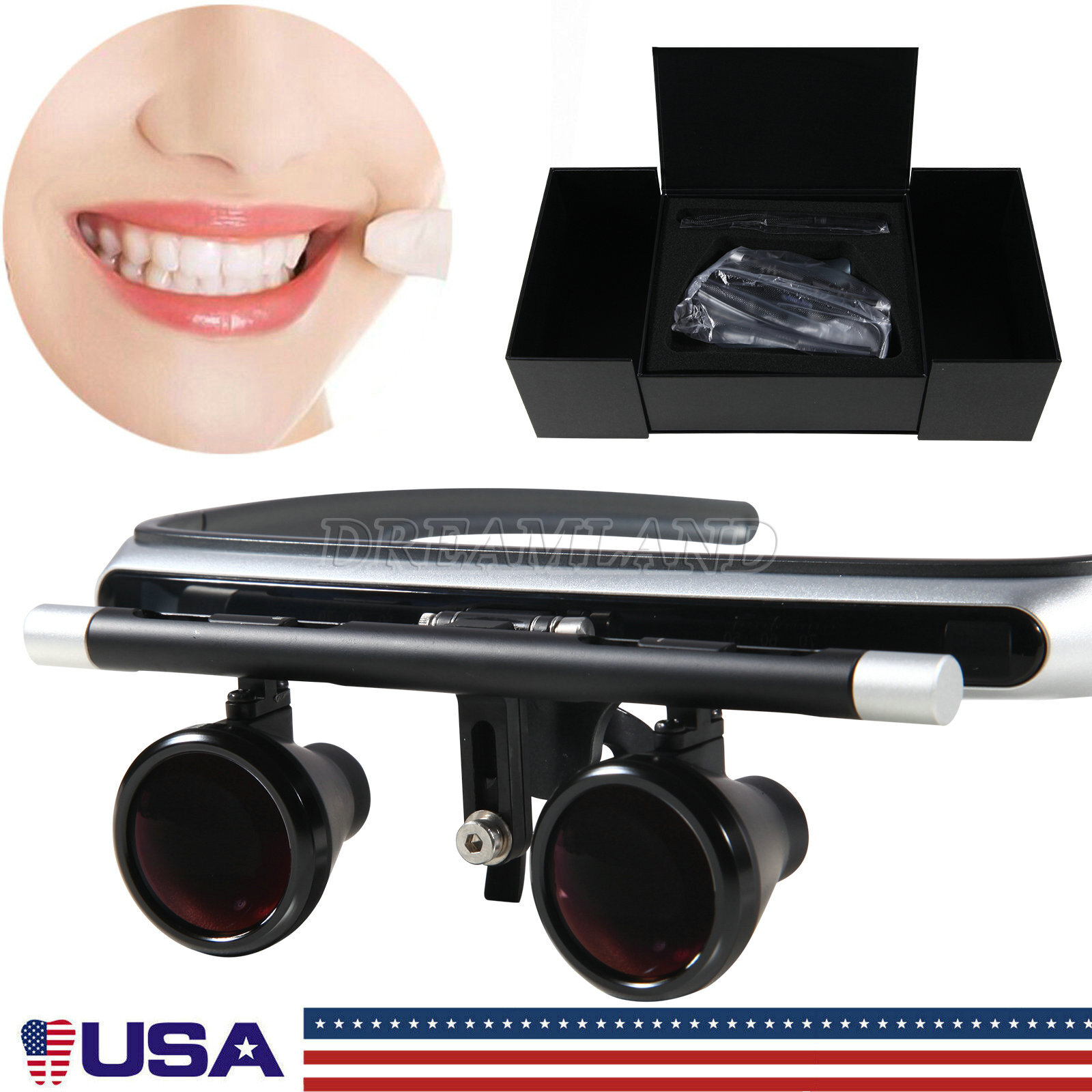 2.5X Dental Surgical Binocular Loupes Magnifier US/EU