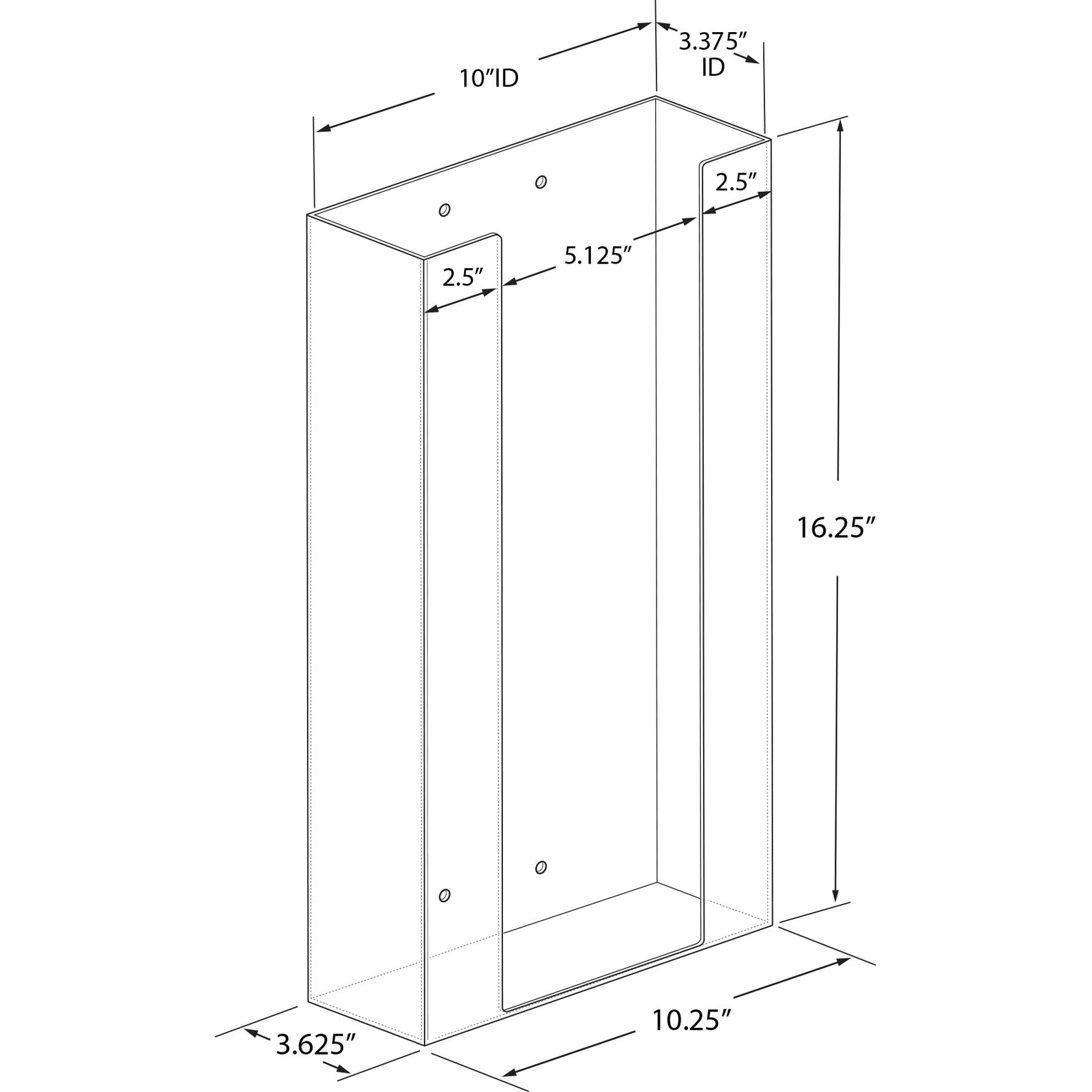 Azar 255630 Acrylic Gloves Box Dispenser Holder Wall Mount – Glove and Facial…