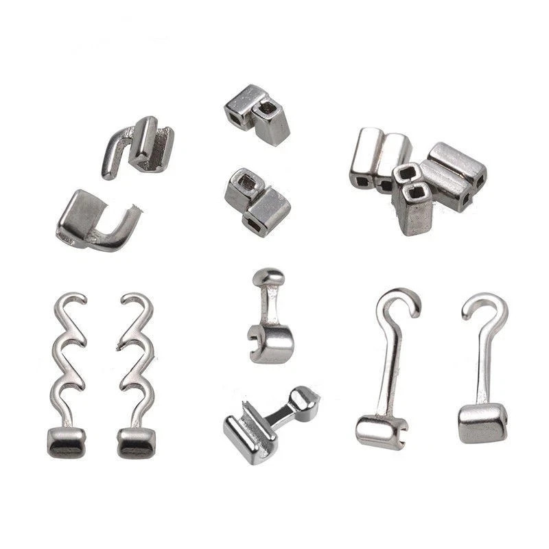 47 Model Dental Orthodontic Lingual Buttons & Crimpable Hook Round/Rectangular