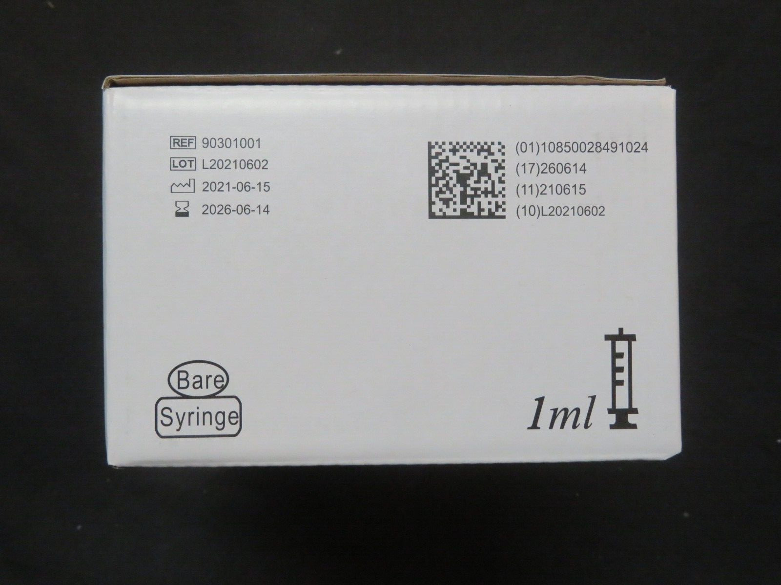 100-Count Lot DPS Bare Hypodermic Syringe Low Dead Space3 Luer Lock 1 ml