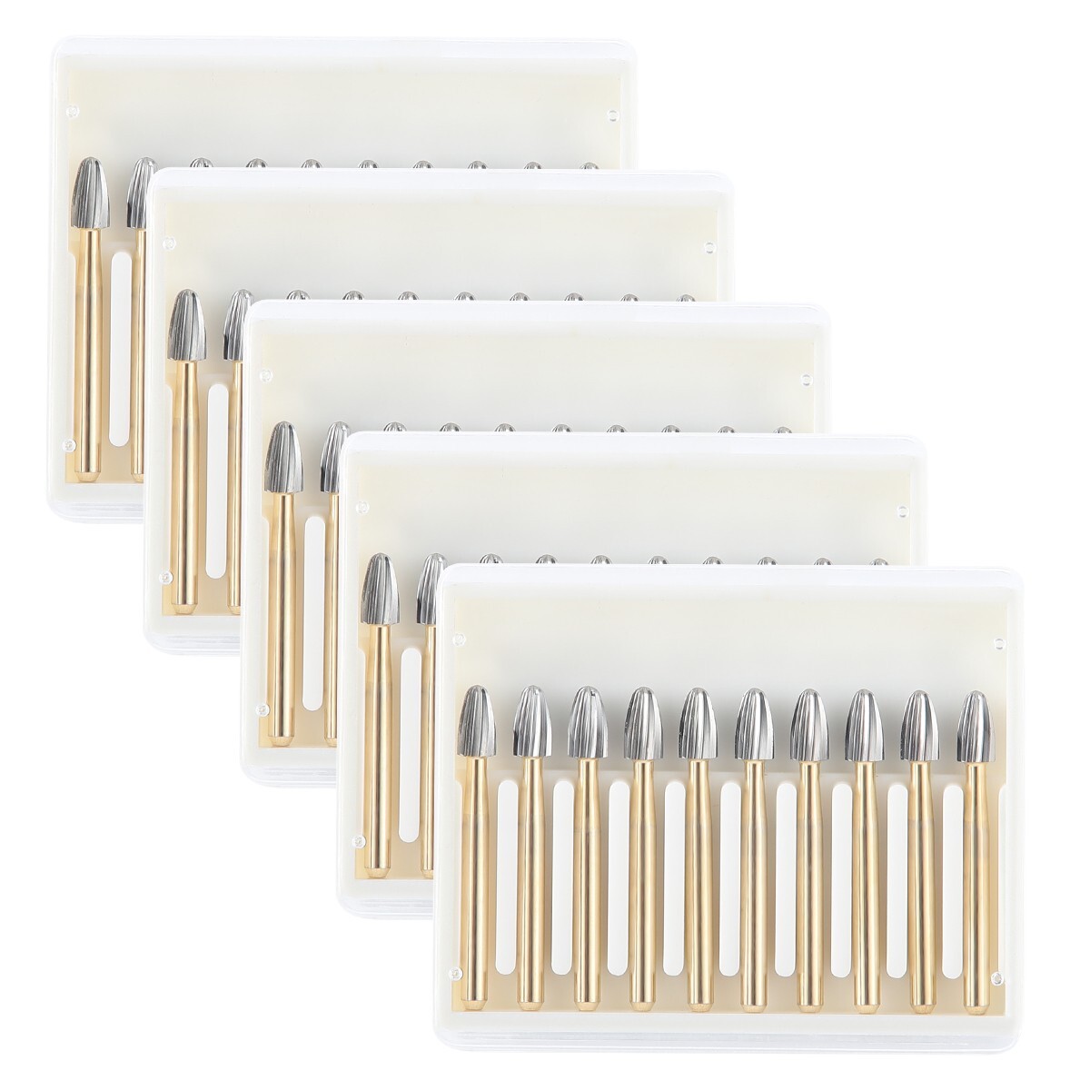 AZDENT 10 Pcs Dental Carbide Trimming & Finishing Burs FG/7406/7408/7901/7902