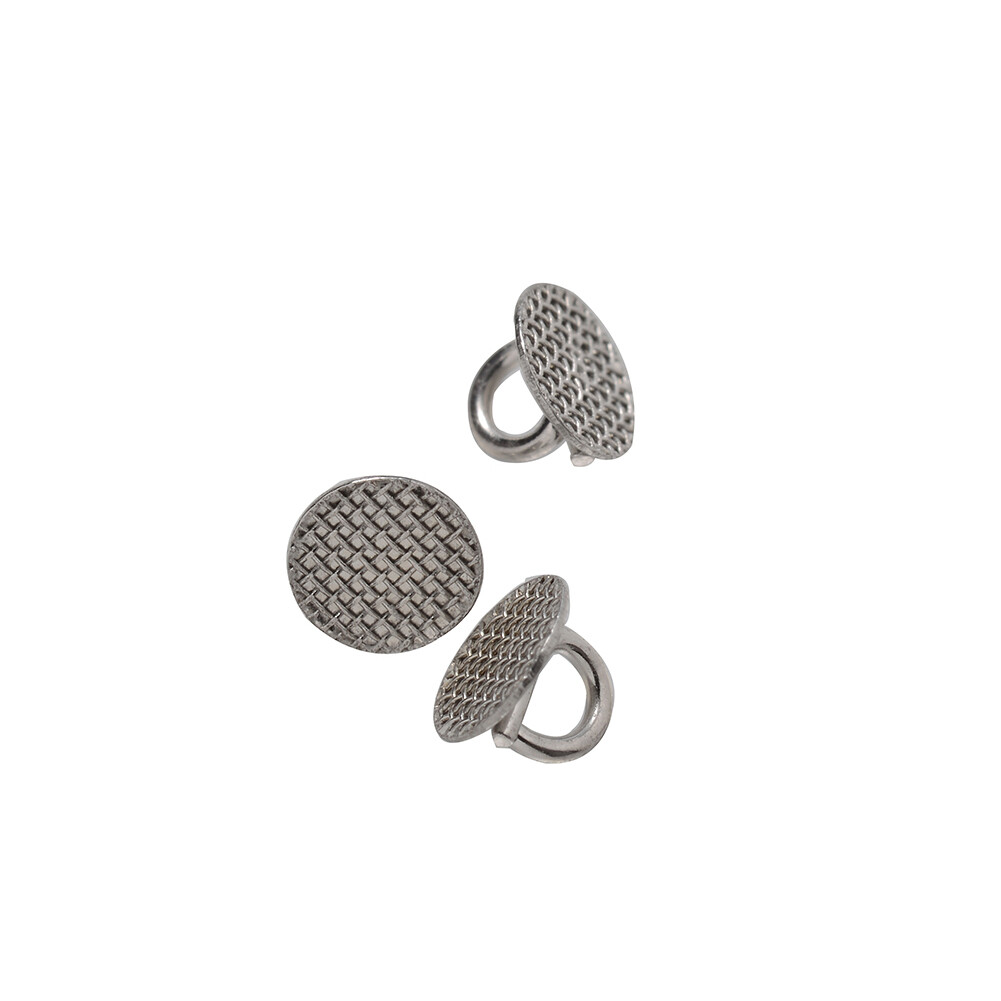 10PCS Dental Ortho Lingual Buttons Bondable round/rectangular MIM Mesh Base USA