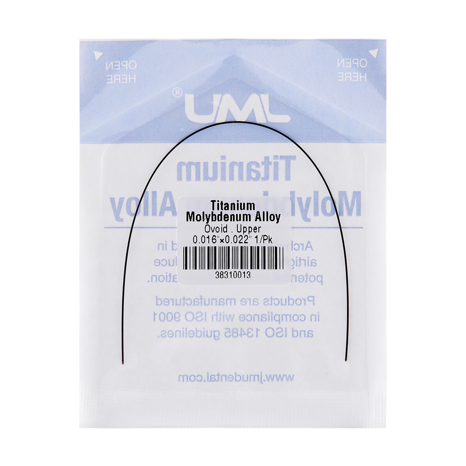 10packs Dental Orthodontic Ti-Mo Alloy TMA Beta Arch Wire Natural Upper Lower