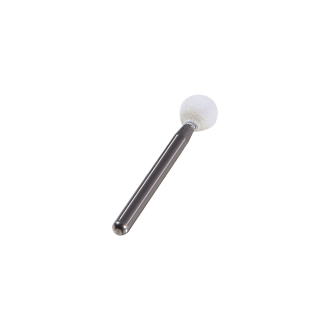 Dental White Stone Round Mounted Polishing Burs- FG 12/pks Abrasion Point Bur MD