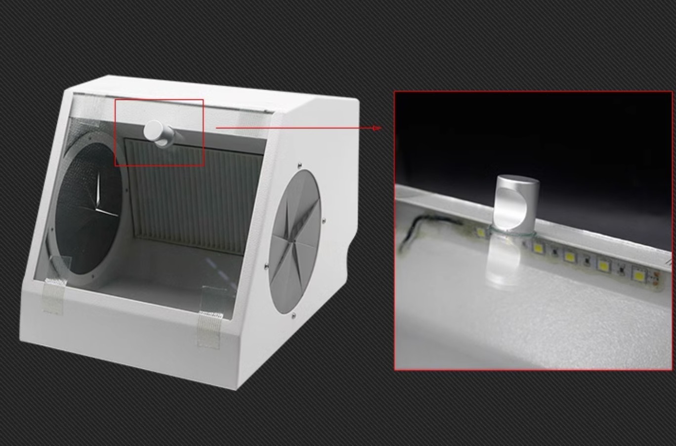 Dental Dust Collector Grinding Polishing Sandblasting Dust Box Sandblaster US/EU