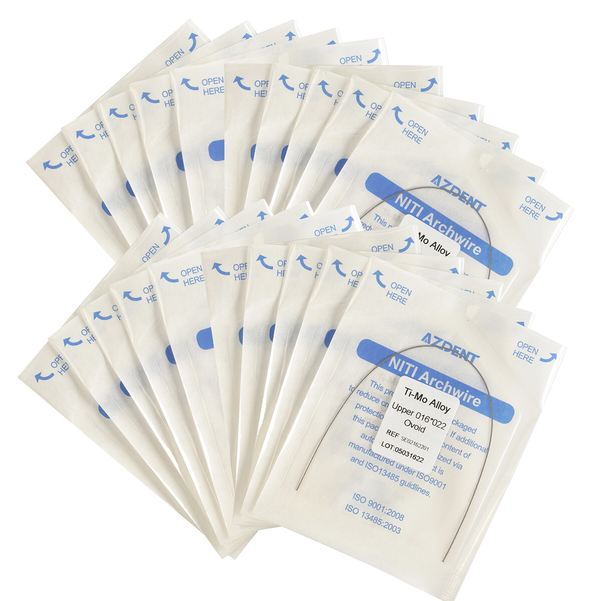 AZDENT Dental Orthodontic TMA Titanium Beta Ti-Mo Alloy Rectangular Arch Wires