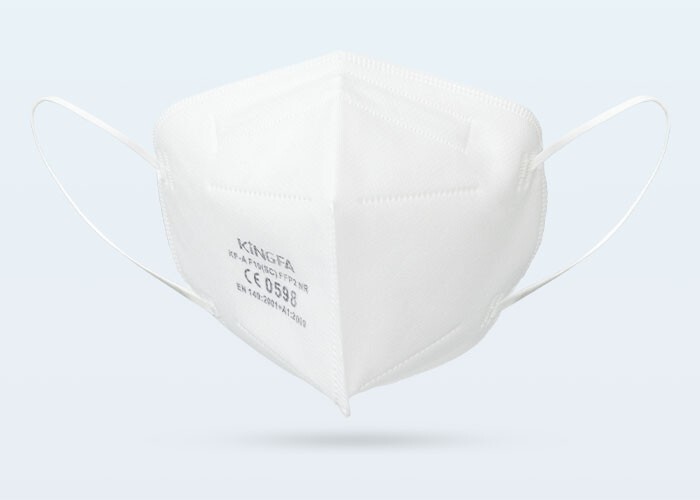 Kingfa KN95 White Face Mask 50 Pcs Disposable Respirator 5-Ply Layer GB2626-2019