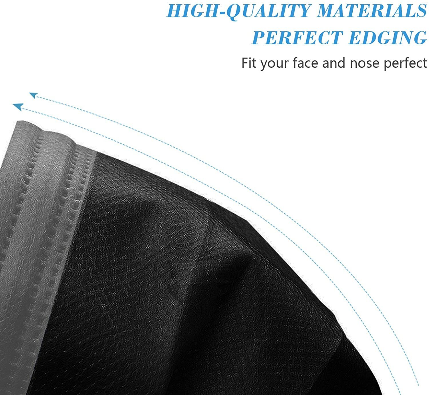 50 PCS Black Face Mask Mouth & Nose Protector Respirator Disposable Masks
