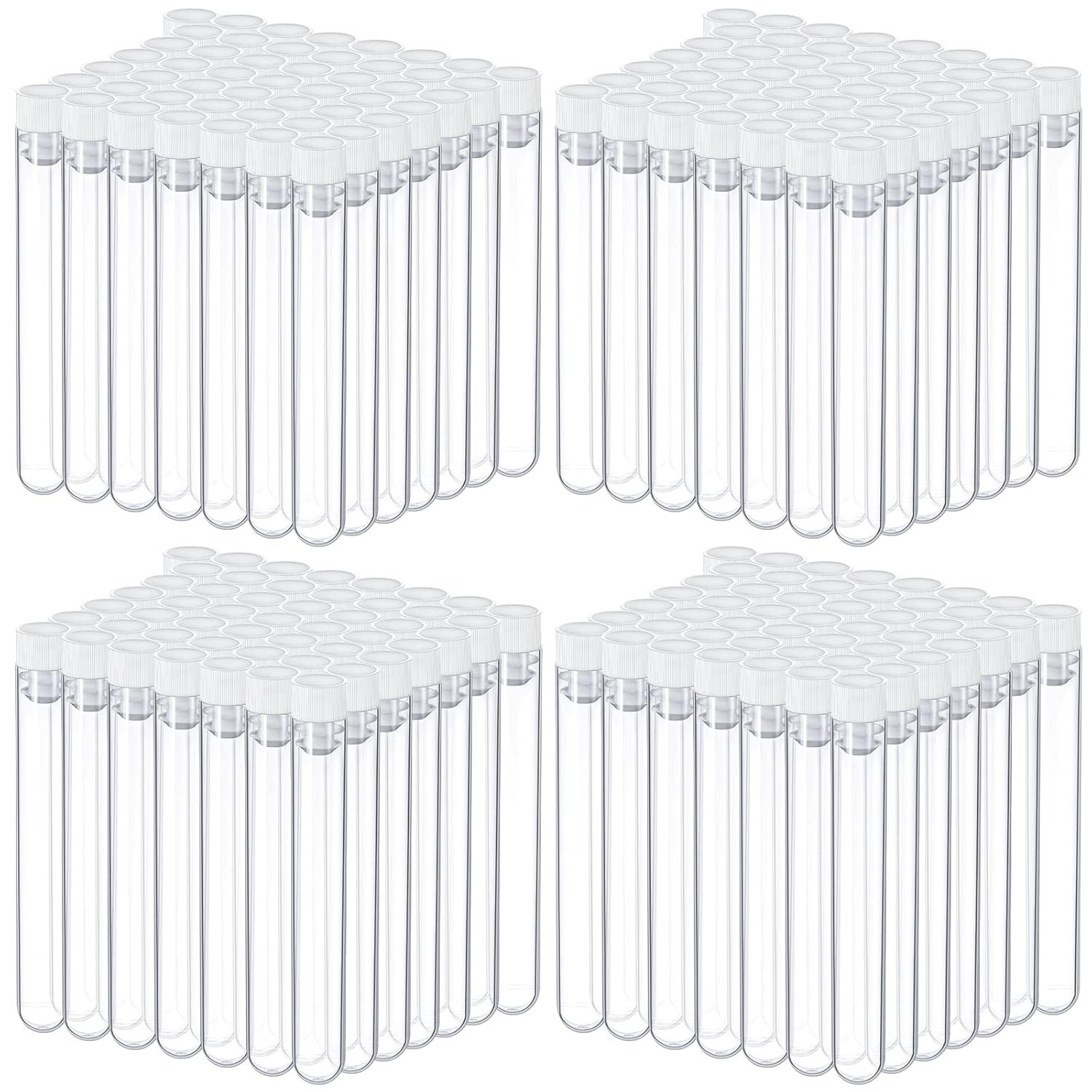 Clear 200 Pcs 10 ml Tubes with Caps – Perfect for Halloween & Experiments