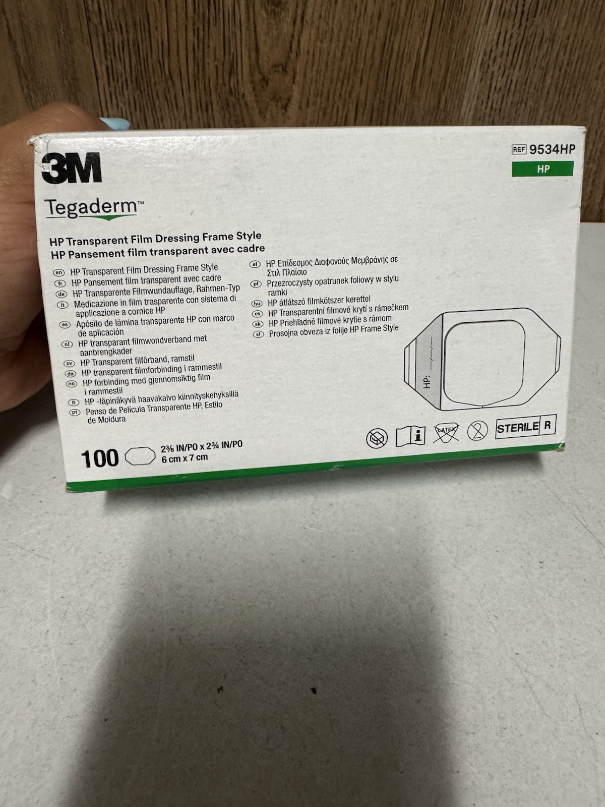 3M Tegaderm 9534HP Transparent Film Dressing 6x7cm 100 Count