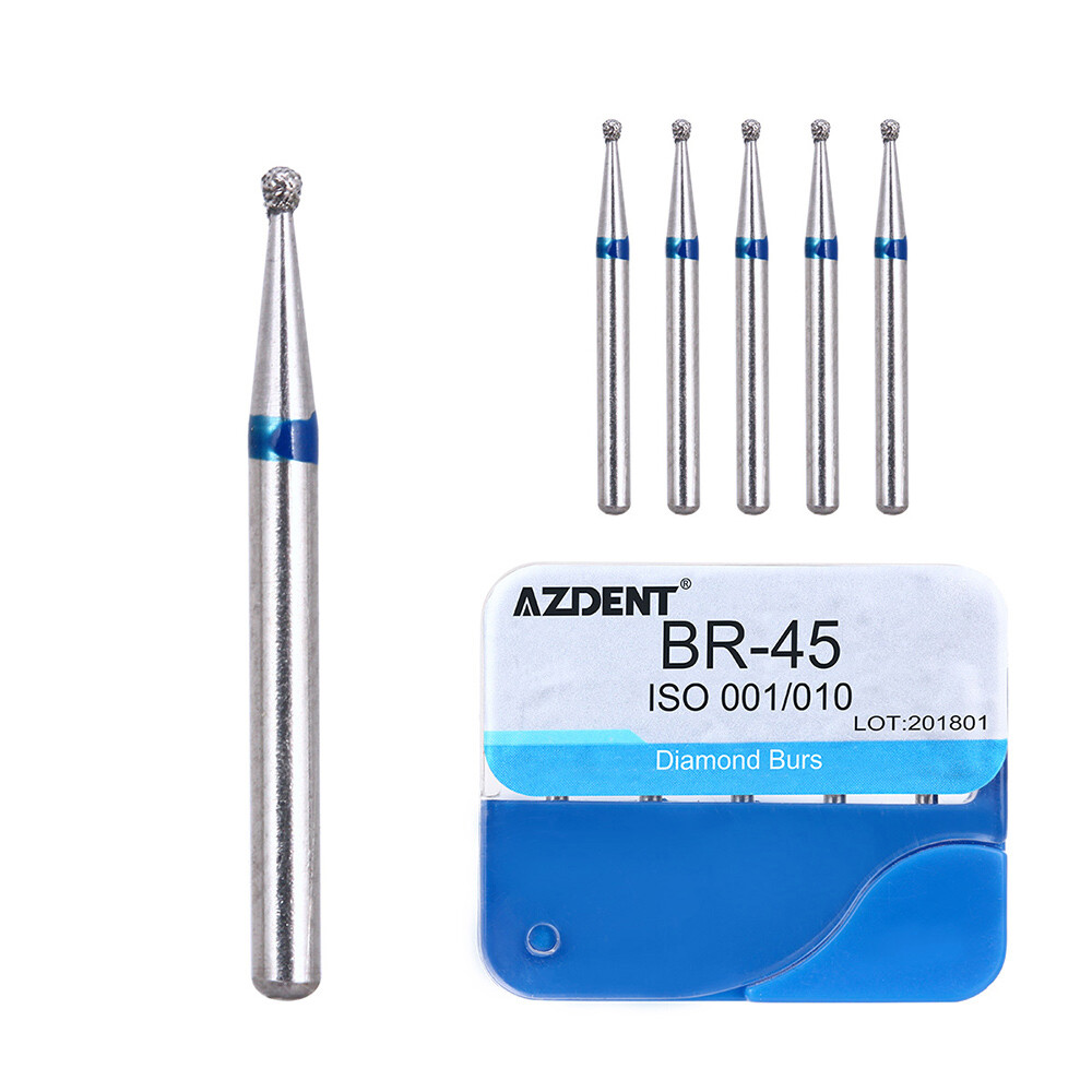 100Pcs Dental Diamond Burs for High Speed Handpiece Medium Friction Grip 20Types